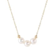 6-7mm Freshwater Pearl Close Round Fine Flaw Light Smile Necklace Pendant S925 Silver Chain Simple Clavicle Chain