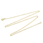 Factory wholesale stainless steel Korean version of simple flat cross chain clavicle necklace men and women all-match vacuum plating necklace