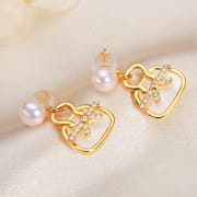 Freshwater Pearl Earrings s925 Silver Needle Fritillaria Earrings Advanced Sense to Send Girlfriends