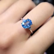 2 Karat natural Topaz ring 925 silver excellent manufacturing style any choice