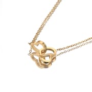 European and American simple stainless steel 18K gold vacuum plating rose gold O-chain love lettering necklace girlfriends gift