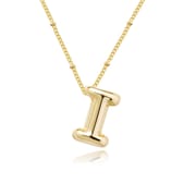 Hot Balloon Glow Letter Necklace Chubby Pendant Fashion Simple Clavicle Chain