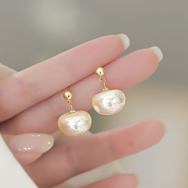 French Retro Elegant Baroque Colorful Highlight Pearl Earrings for Women Simple All-match Elegant Fashion Earrings Earrings
