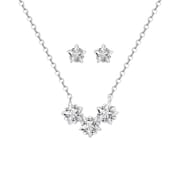 Po S999 Sterling Silver Small Star Women Necklace Light Luxury Niche Collarbone Design High-end Women's Gift Autumn and Winter New Style