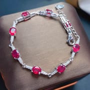 Ruby bracelet with burning style simple fresh 925 silver ladies overseas supply jewelry live supply