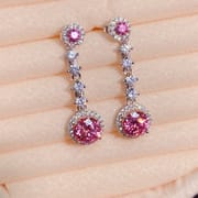 Live supply 925 silver US imported Mosan drill earrings 6.5 * 6.5mm 1 karat Fire Flash wholesale