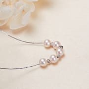Pearl Necklace Box Chain Copper Gold Plated Near Round Pearl Passepartout Necklace Freshwater Pearl Necklace