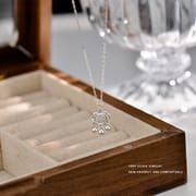 Bao S999 pure silver safety lock necklace light luxury new Chinese style national style national fashion niche design sense ethnic style necklace