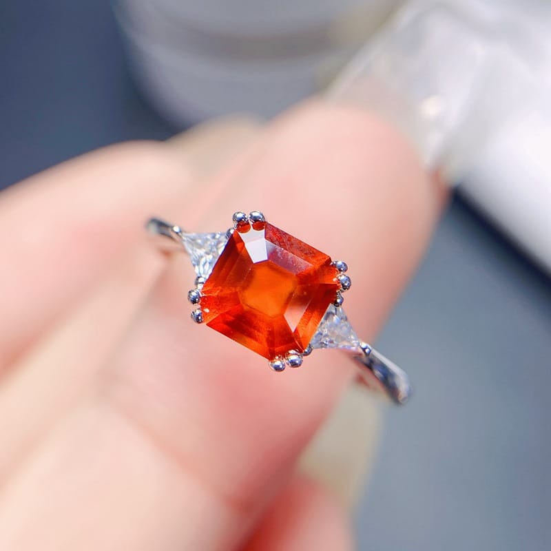 Natural Fanta Garnet 925 silver ladies live color is better than testing factory straight hair overseas supply