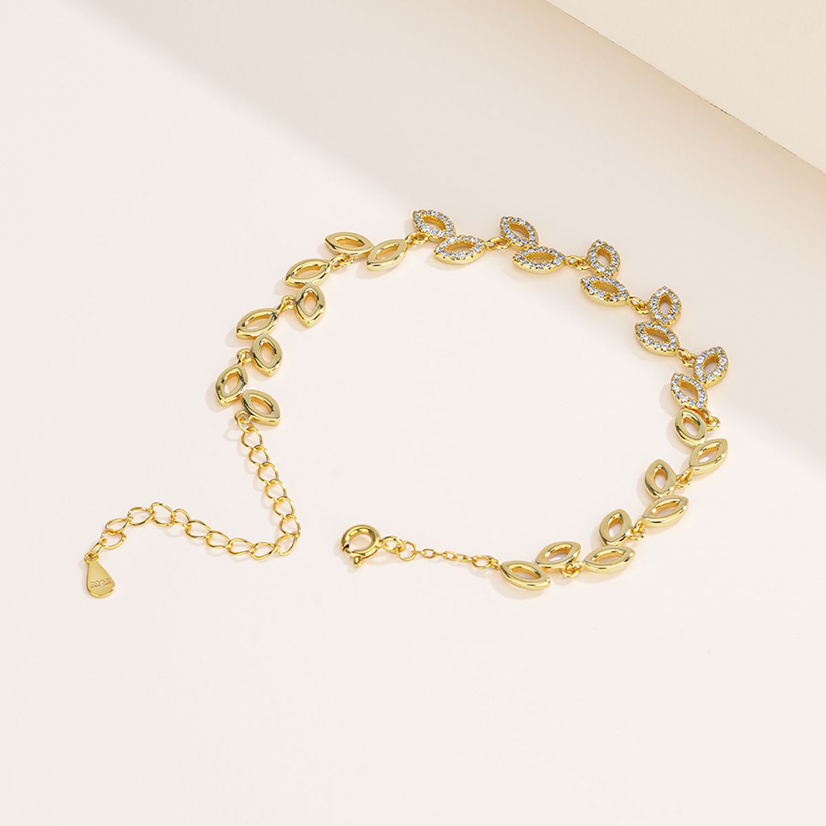 Pure S925 sterling silve ear of wheat style design bracelet 