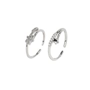 S925 sterling silver with zircon star fashion design open ring for women 