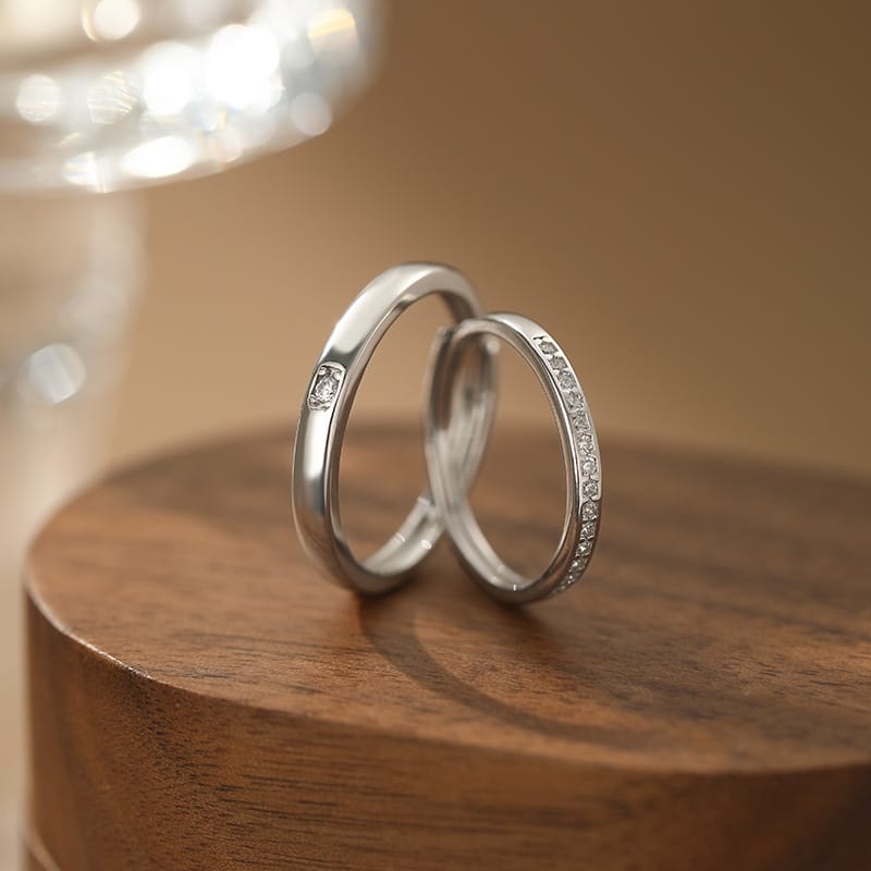 S999 silver beautiful style couple rings 