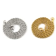 Stainless steel twist chain vacuum color plating non-fading gold necklace titanium steel hip-hop men's chain chain