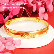 Shajin Bracelet Gymophila Ladies High-end Jewelry Imitation Gold Bracelet Long-standing Copper Bracelet Simulation Accessories