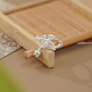 Po S999 Silver Butterfly Ring Fresh and Sweet Niche Elegant All-match Exquisite Bracelet Hair