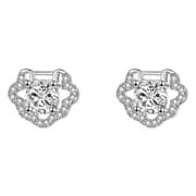 S999 Sterling Silver Earrings Ruyi Lock Ping An Lock Earrings Mini Chinese Style Earrings Gift