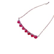 Fashion natural Ruby evening necklace 925 silver inlaid ruby with Row Women's clavicle necklace wholesale