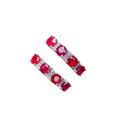 Small fresh fashion Natural Ruby female ring 925 silver live mouth 3.5*3.5mm beauty ring trembles wholesale