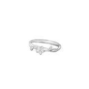 Po S999 Foot Silver Wrap Flower Ring Sweet Simple Personality Design Sense Fresh and Exquisite Handmade Hair