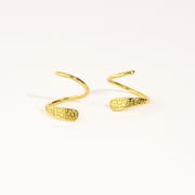 S925 sterling silver niche design double-layer line earrings female temperament concave-convex granular ear ring simple