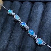 Natural opal bracelet wholesale 925 silver inlaid fashion Diamond style live broadcast exclusive for 5 * 7mm