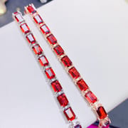 Natural garnet bracelet girls bracelet 925 silver 4 * 6mm garnet bracelet gift colorful treasure wholesale