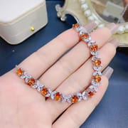 Natural citrine bracelet wholesale 925 silver citrine ladies Bracelet 4*6 Luxury Luxury Luxury High sense