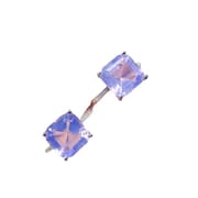 Simple natural lavender amethyst ring live 925 silver 10*10mm amethyst ring live overseas supply