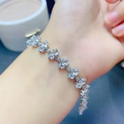 New arrival natural aquamarine bracelet 925 silver inlaid gift wholesale main stone 3.4 Jewelry Wholesale