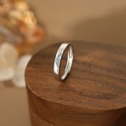 Po S999 Foot Silver Butterfly Couple's Ring Adjustable Unique Design Fresh Mori Style Advanced Style Bracelet Hair