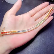Luxury small fresh color blue treasure bracelet 925 silver natural color blue treasure bracelet 3*3 ladies Bracelet a piece