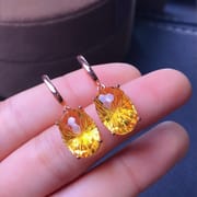 New fireworks topaz earrings 925 silver excellent Work inlay earrings wholesale a generation of hair