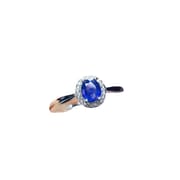 Factory wholesale explosions natural sapphire ring S925 silver inlaid with the main stone 4*5 selling Europe and the United States a generation of hair