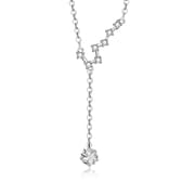 Po S999 Sterling Silver Big Dipper Necklace Niche Design Tassel Exquisite Clavicle Chain 2024 New Summer