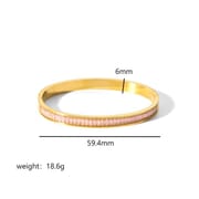 European and American-style light luxury bracelet six-pointed star buckle bracelet 18K gold stainless steel inlaid zirconium bracelet high-grade bracelet for women