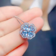 Fresh new natural topaz pendant necklace 5*5mm ladies pendant wholesale gift for girlfriend