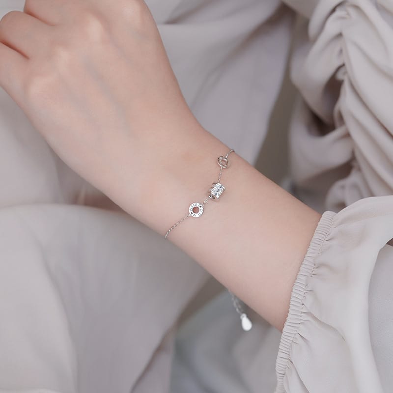 Po S999 Foot Silver Small Man Waist Bracelet New Niche Design Simple Fresh Sweet Light Luxury High-end Girlfriend