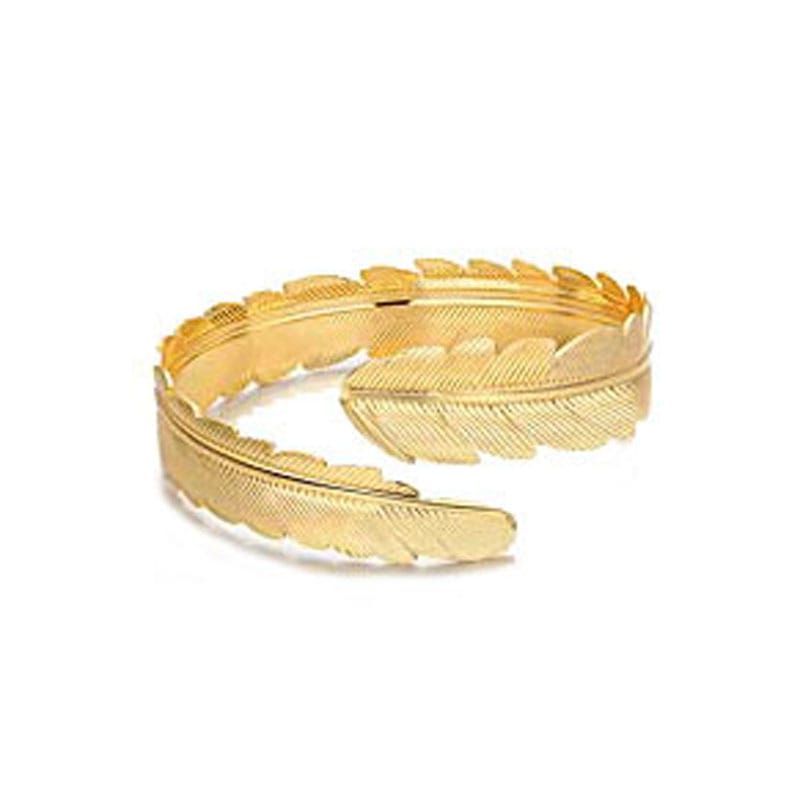 Europe and the United States hot cross-border Fashion New leaf bracelet exaggerated flower arm ring diamond opening arm bracelet