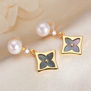 Freshwater Pearl Earrings s925 Silver Needle Fritillaria Earrings Advanced Sense to Send Girlfriends