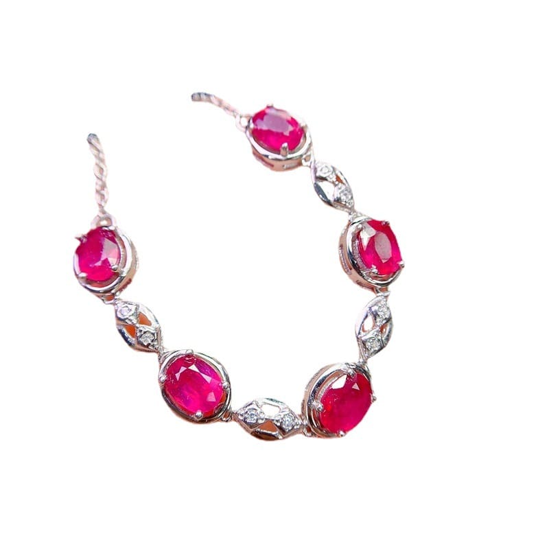 Live delivery ruby bracelet 925 silver women's cross-border e-commerce one-piece delivery