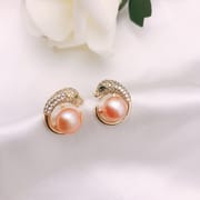 Natural Freshwater Pearl Earrings Leopard Animal Temperament Pearl Earrings All-match High-end Personality Niche Earrings Women