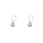 Po S999 Silver Magnolia Ear Hook Autumn and Winter New Style Elegant All-match Fresh Niche Ear Pole Earrings for Hair