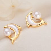 Freshwater Pearl Earrings s925 Silver Needle Fritillaria Earrings Advanced Sense to Send Girlfriends