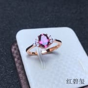 1 karat tourmaline ring wholesale 925 silver inlaid live Crystal Good