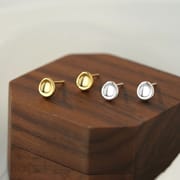 Po S999 Silver Bean Earrings Niche Exquisite Design High Temperament Personality All-match Earrings for Hair