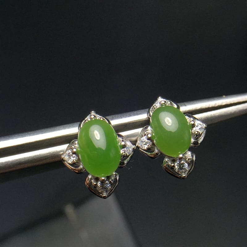 925 silver inlaid natural Jasper earrings welcome peer comparison
