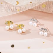 Natural Freshwater Pearl Earrings Simple Natural Fresh Small Cherry Freshwater Pearl Earrings Internet Celebrity New Style Earrings