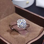 Classic style Mosan diamond ring wholesale 925 silver bag overtest drill pen GRA live supply