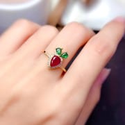 Natural 1 karat Ruby Set Genuine 925 Silver Wholesale Girl Gift