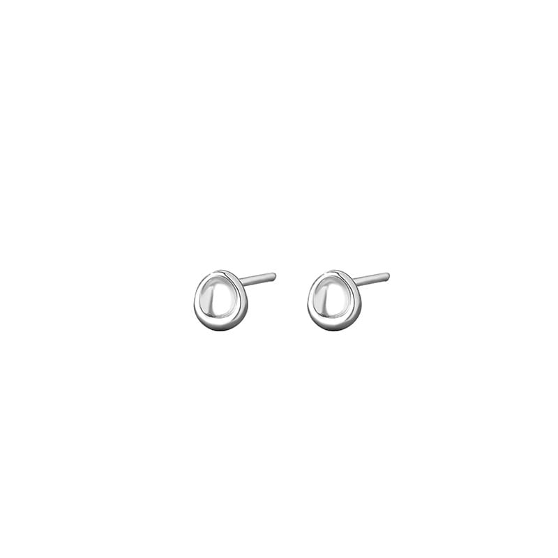 Po S999 Silver Bean Earrings Niche Exquisite Design High Temperament Personality All-match Earrings for Hair